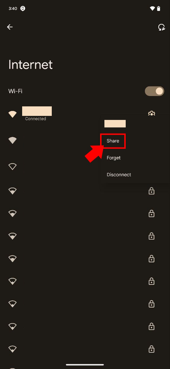 How to see WiFi password on Android Pixel 4