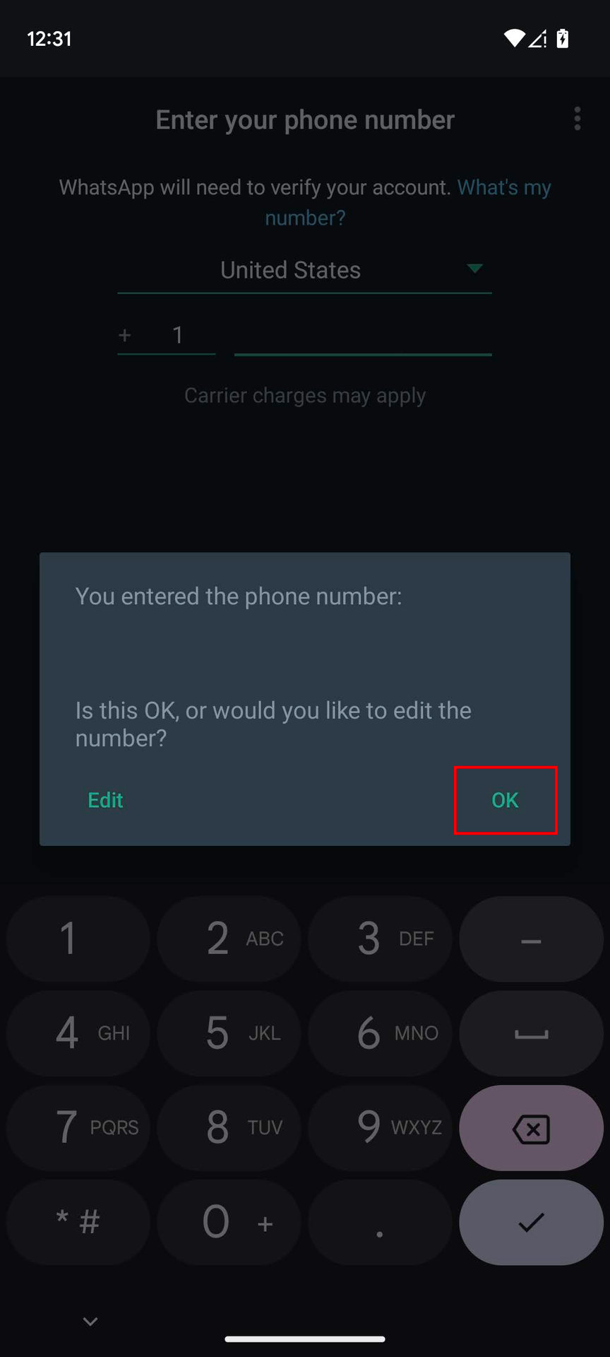 How to set up Android WhatsApp using a landline phone (4)