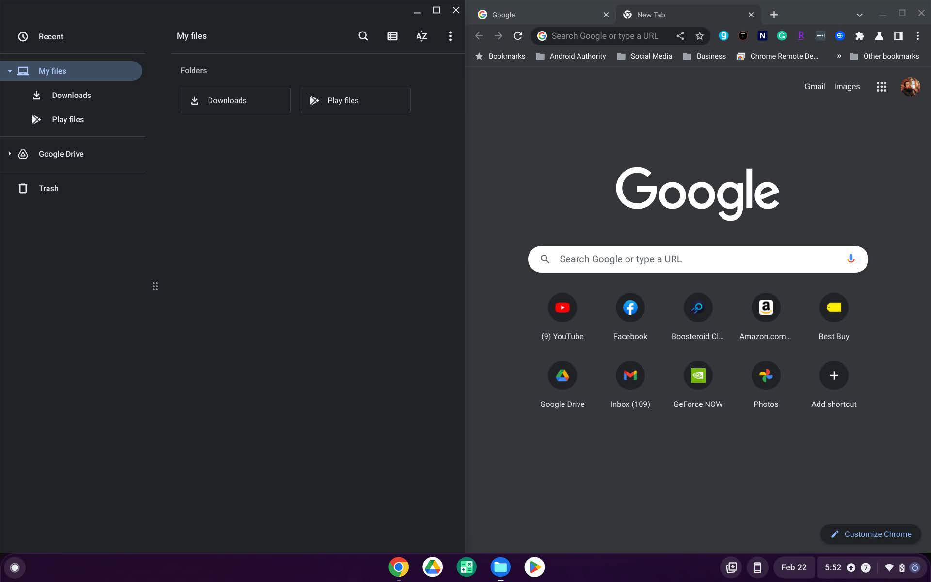 How to split the screen on a Chromebook using the touch screen 4