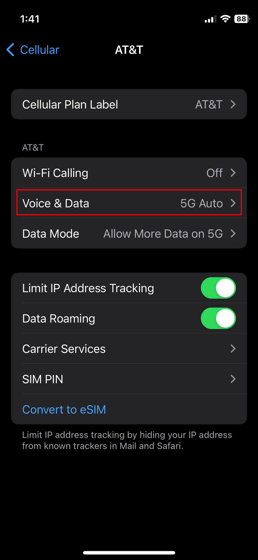How to turn off 5G on iPhone 3