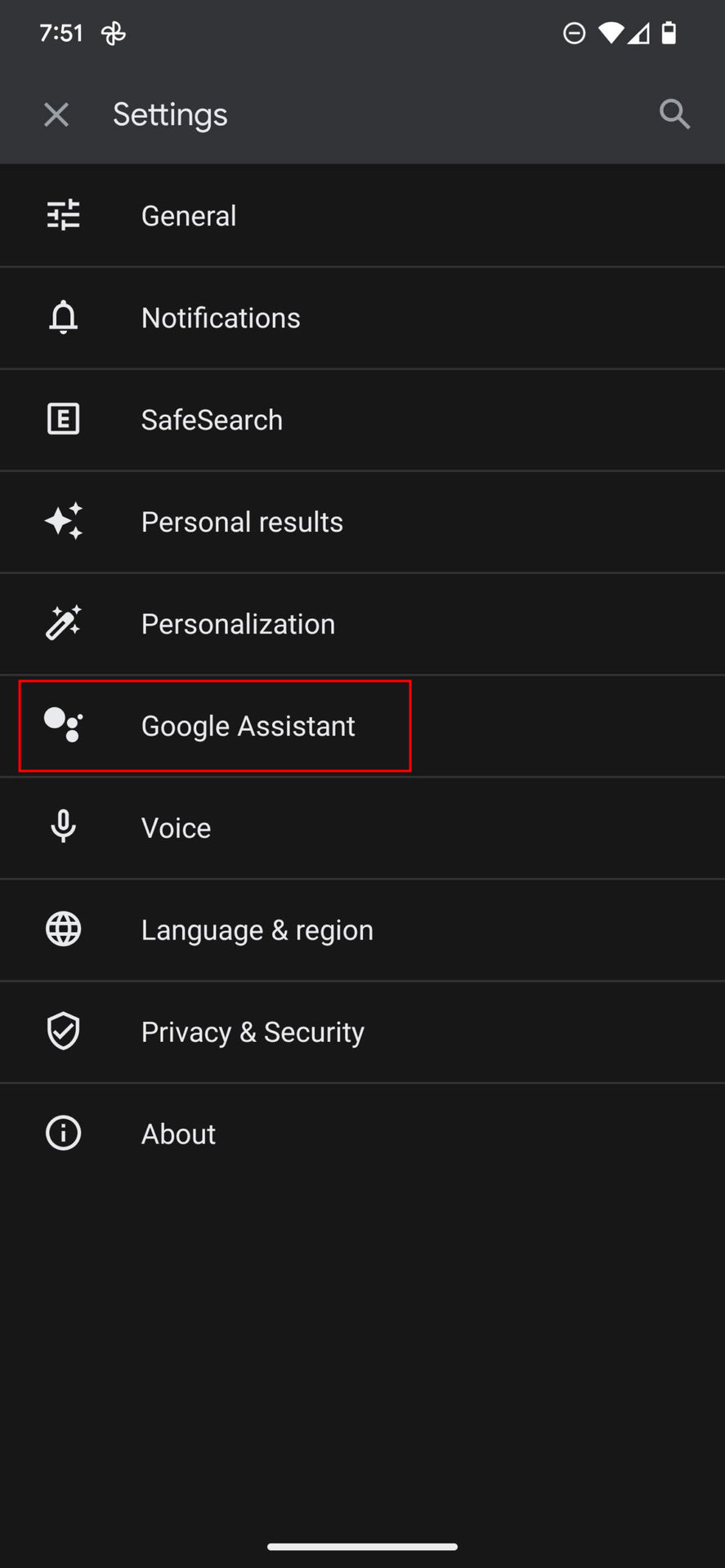 How to turn off Google Assistant on Android 13 3