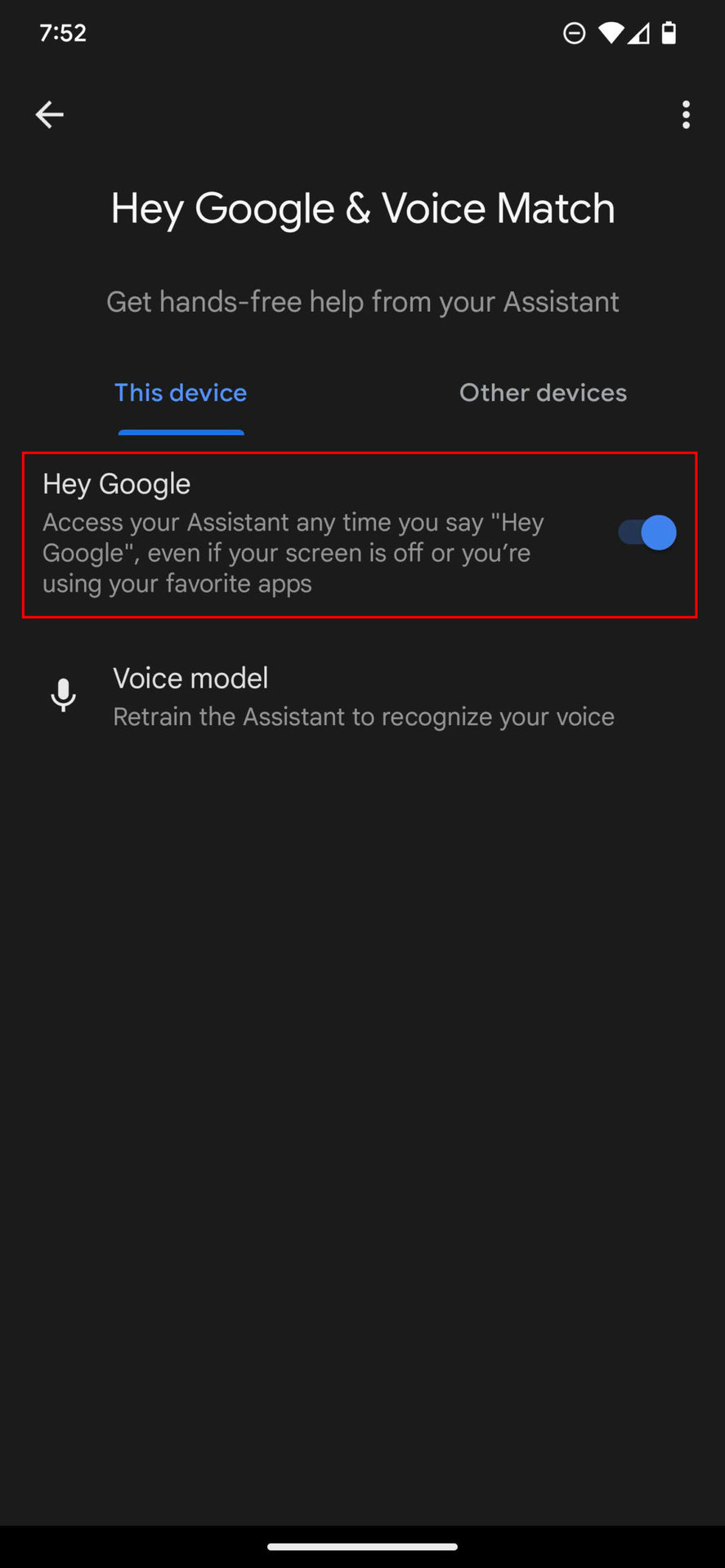 How to turn off Hey Google hotword on Android 13 5