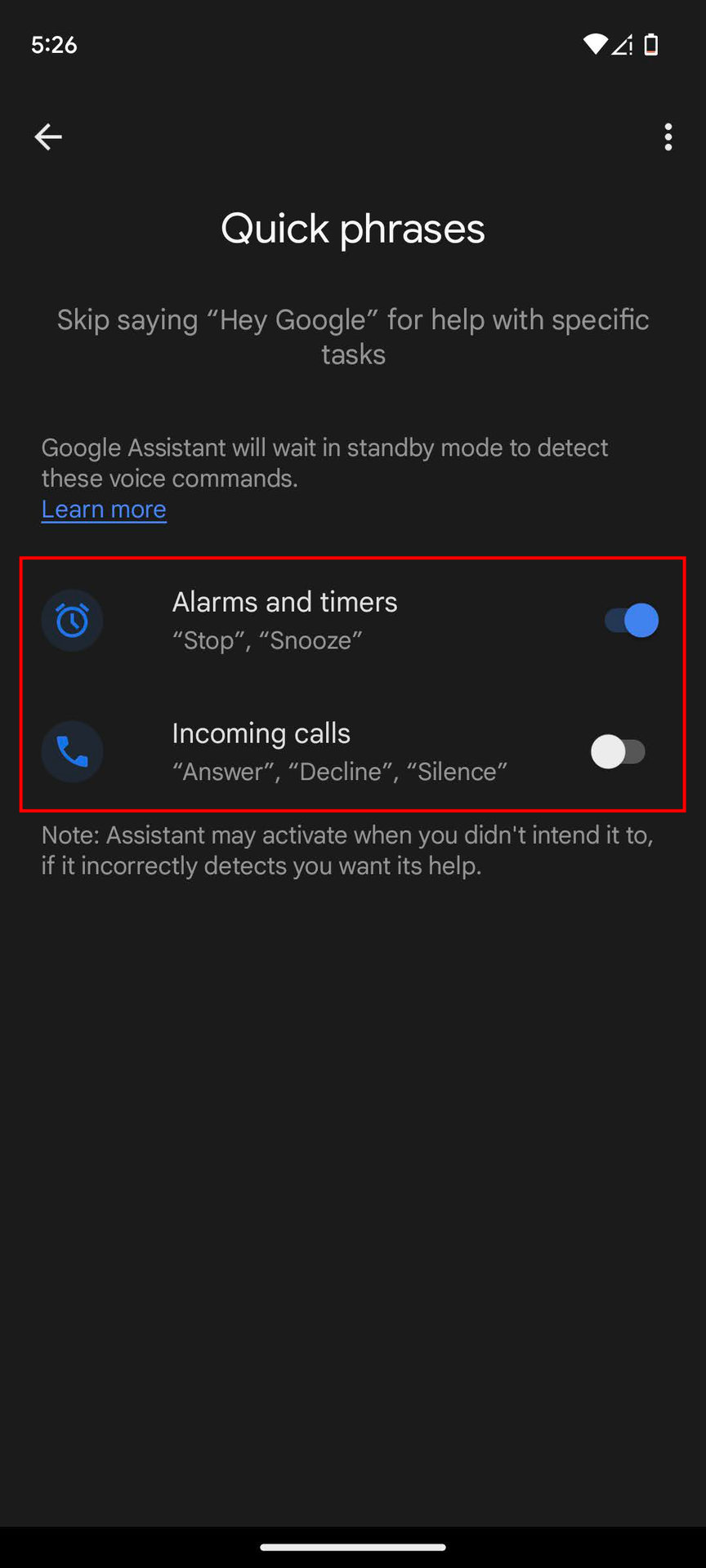 How to turn on Google Assistant Quick Phrases (4)