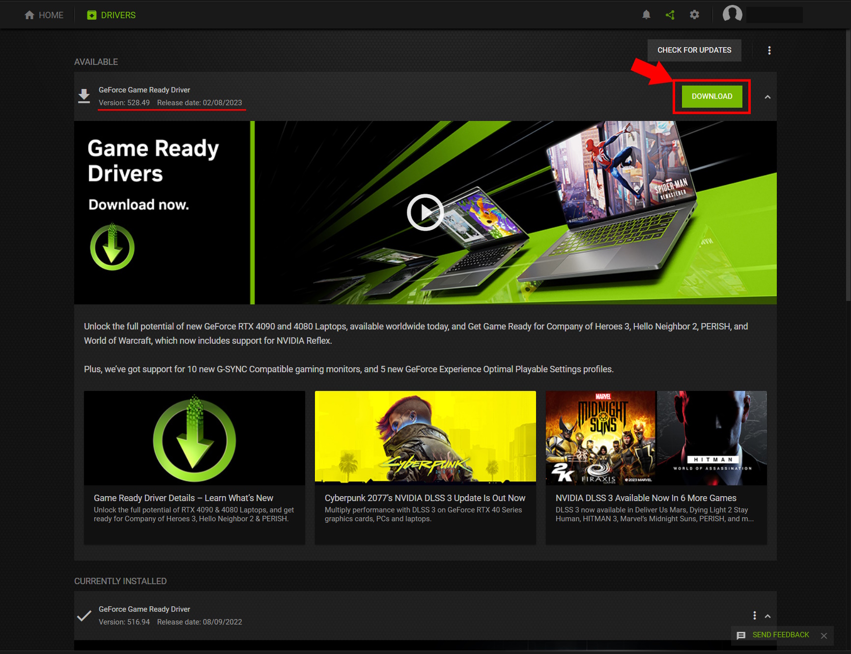 How to update NVIDIA drivers GeForce Experience 2