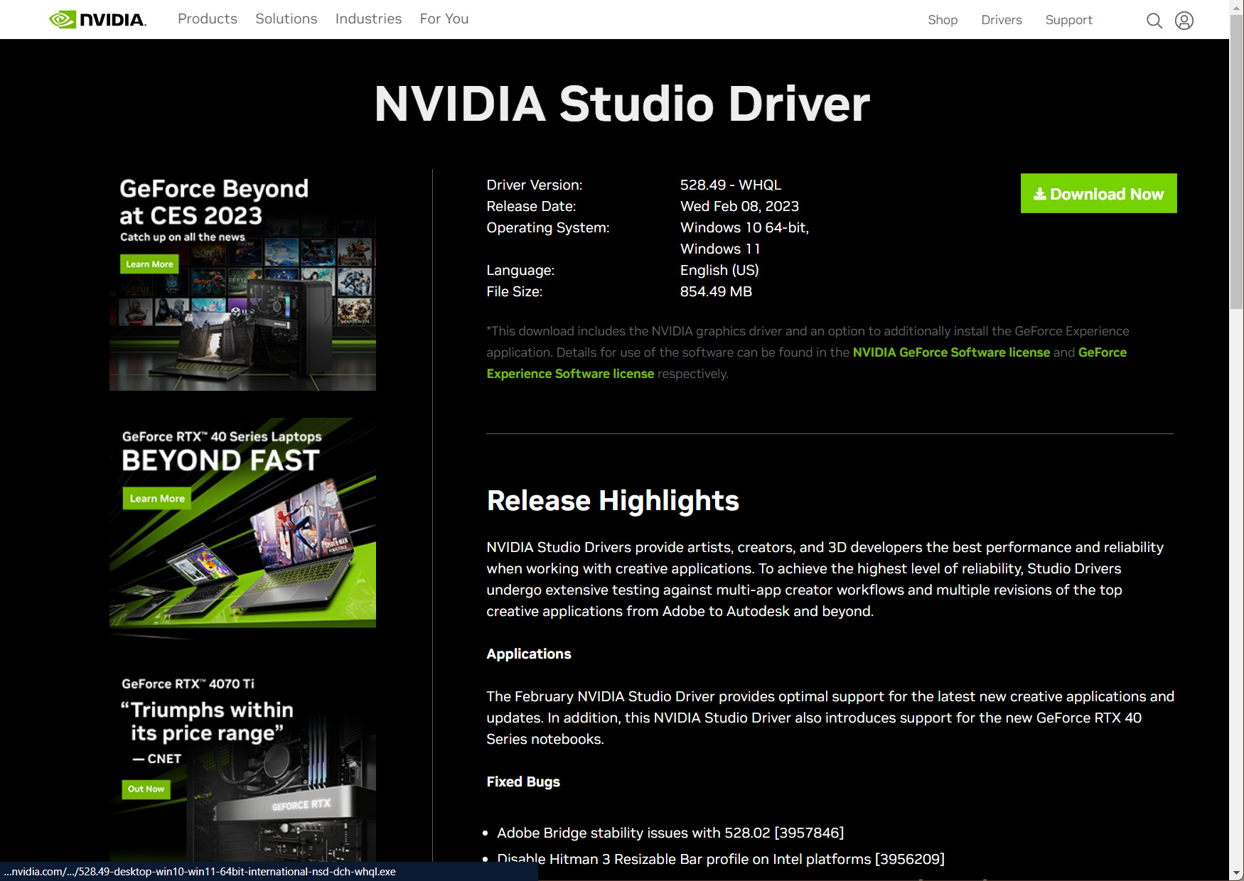 How to update NVIDIA drivers manual NVIDIA website 3