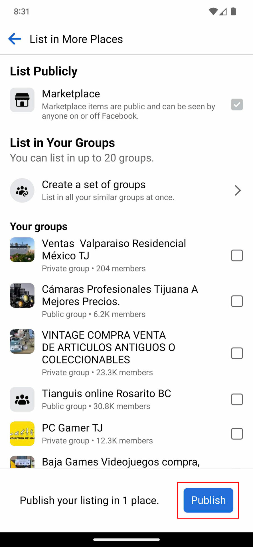 How tp publish a listing on Facebook Marketplace on mobile 7