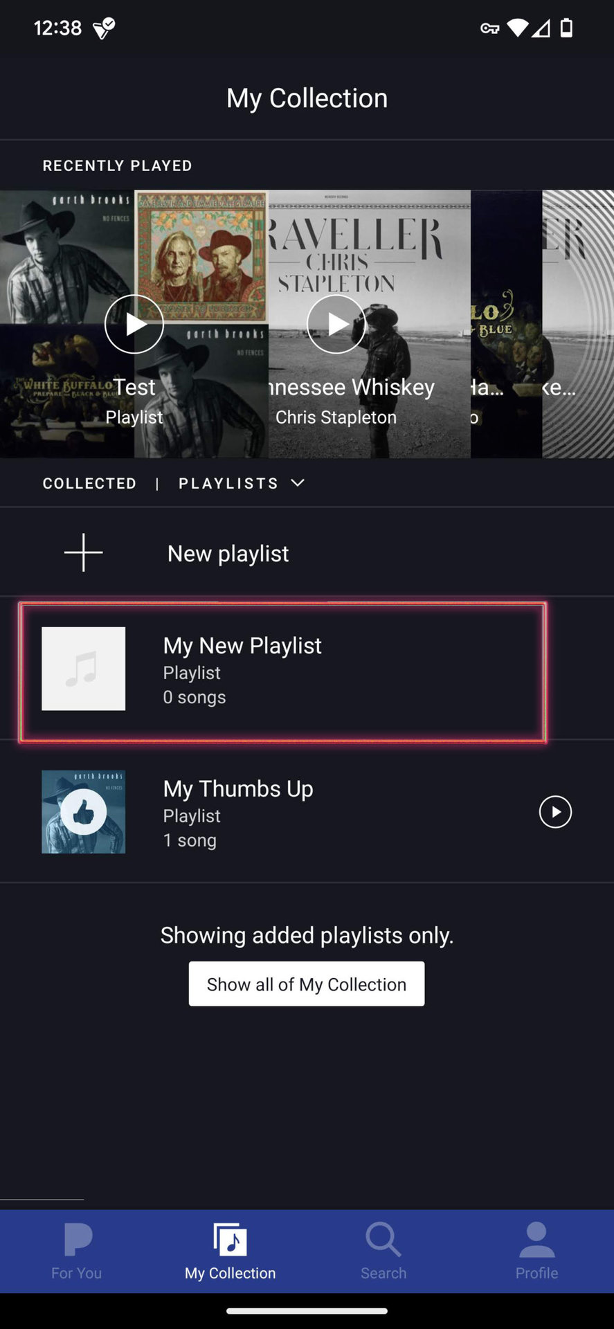 Making a playlist on Pandora for Android 5