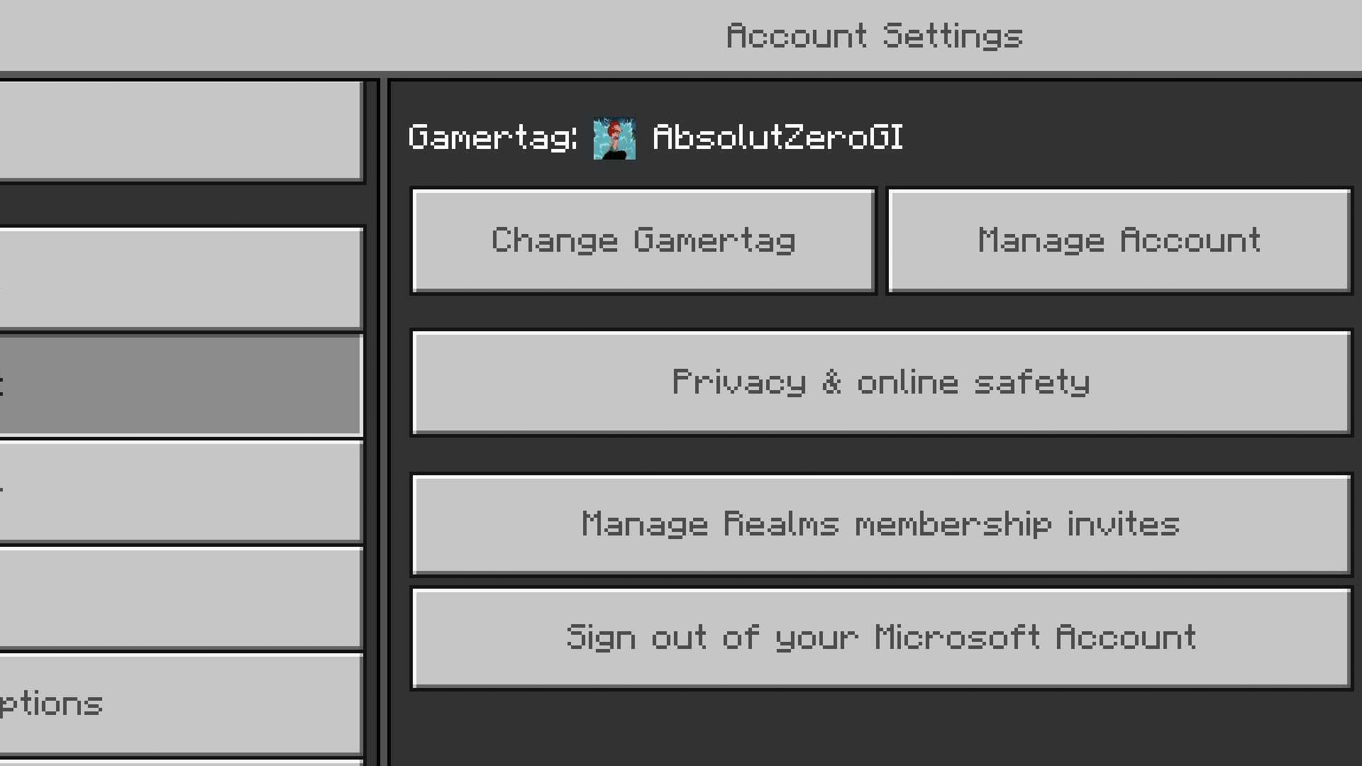 Minecraft Name change screenshot