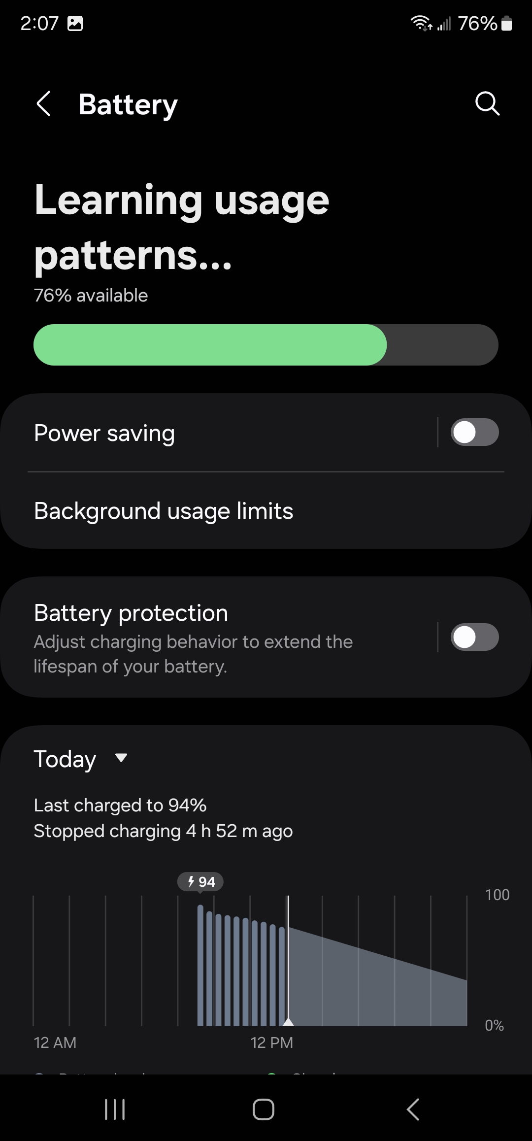 One UI Battery