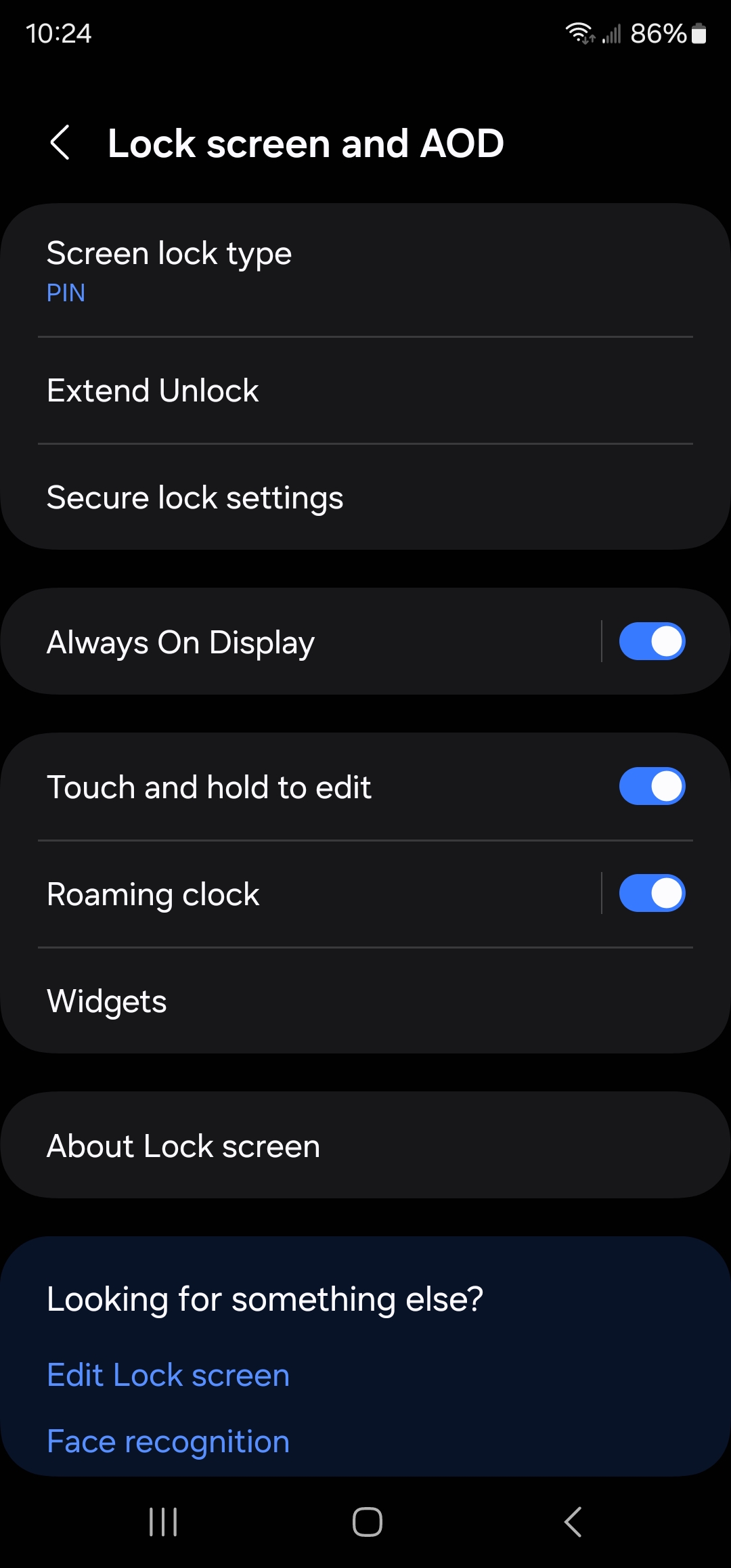 One UI Lock Screen Settings