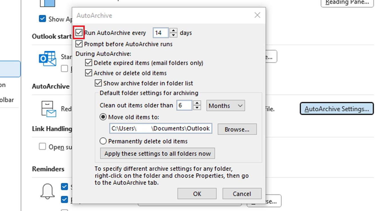 Outlook AutoArchive how to archive emails in outlook