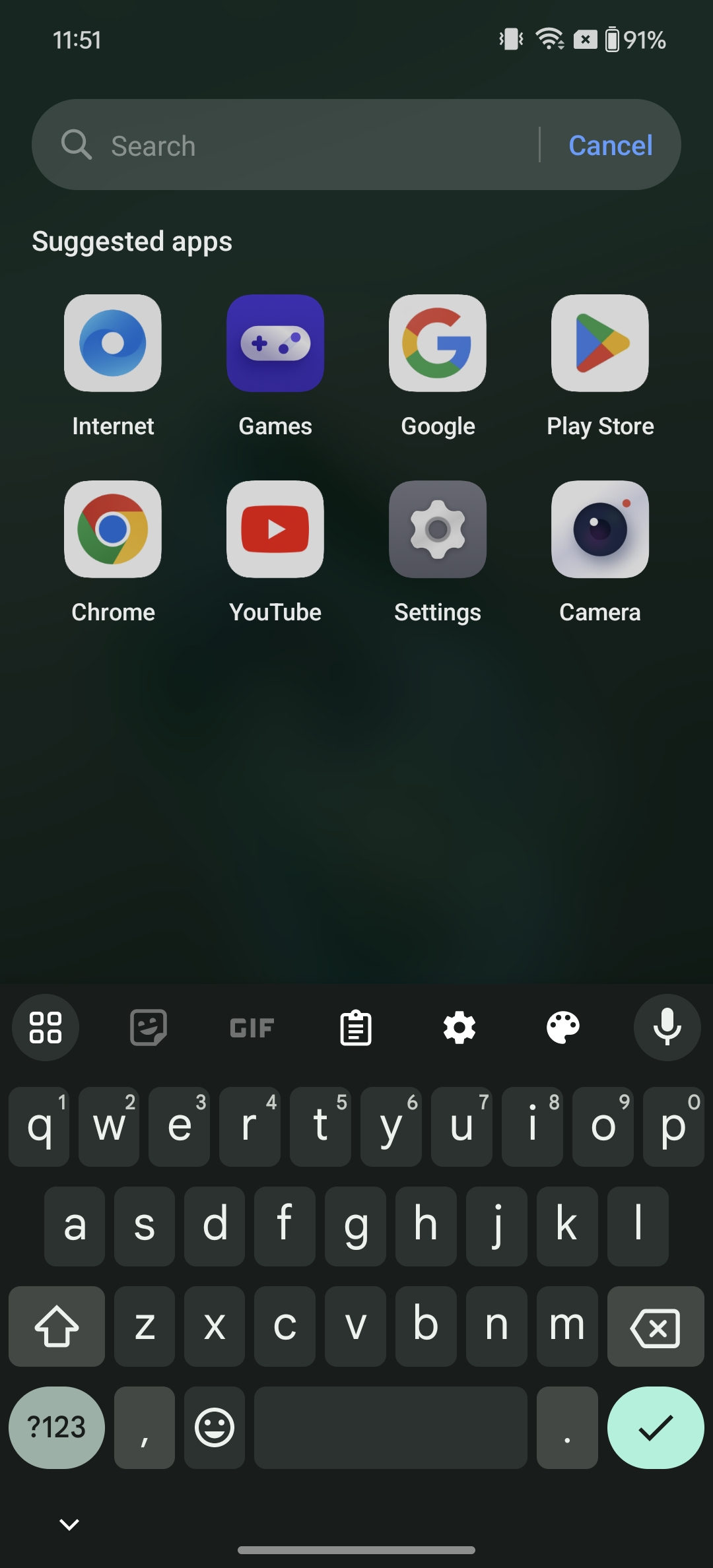 Oxygen OS App Drawer Search
