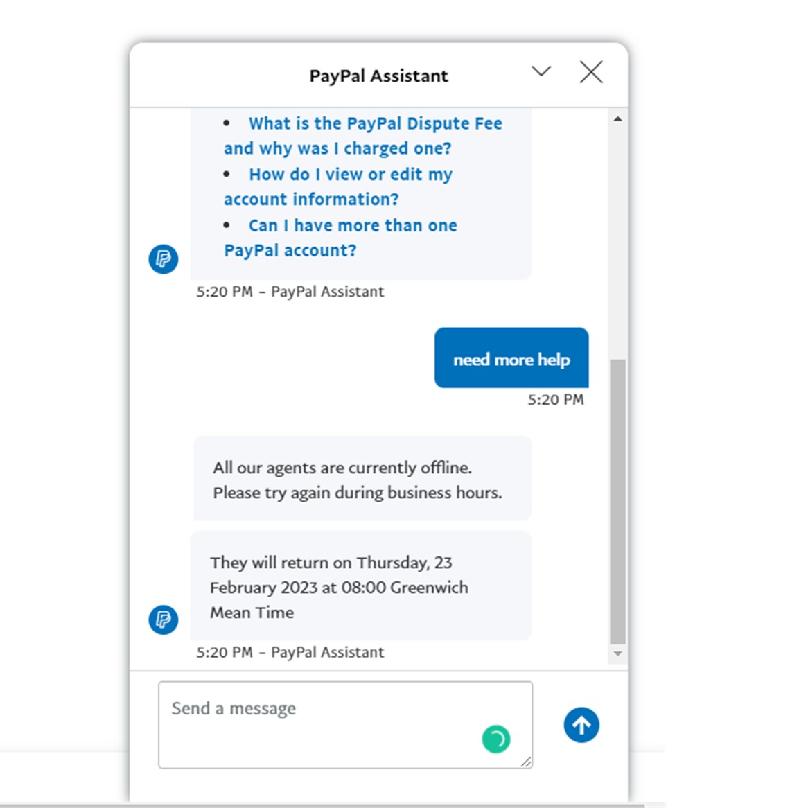 PayPal Assistant Need More Help