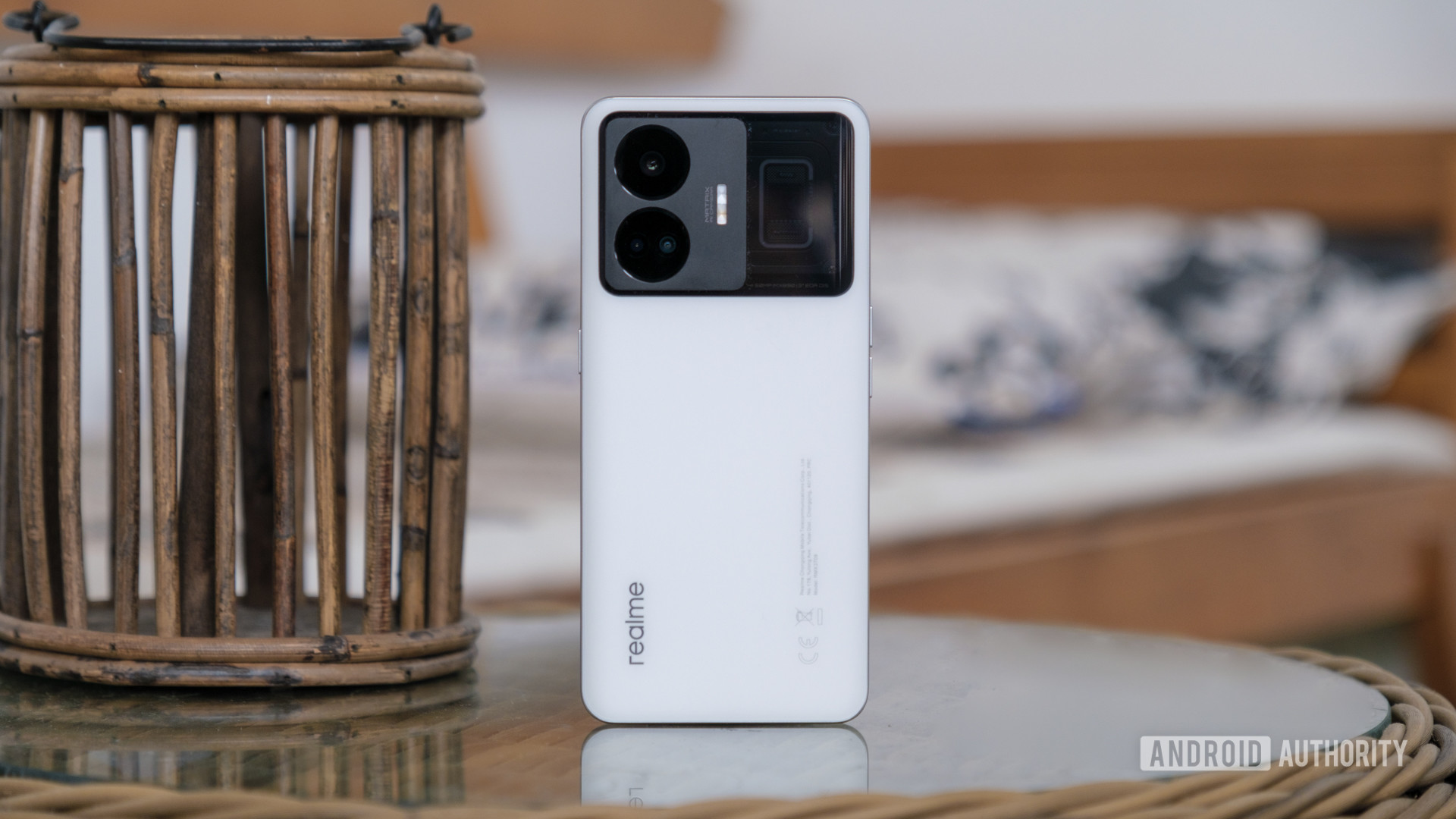 Realme GT3 standing back white