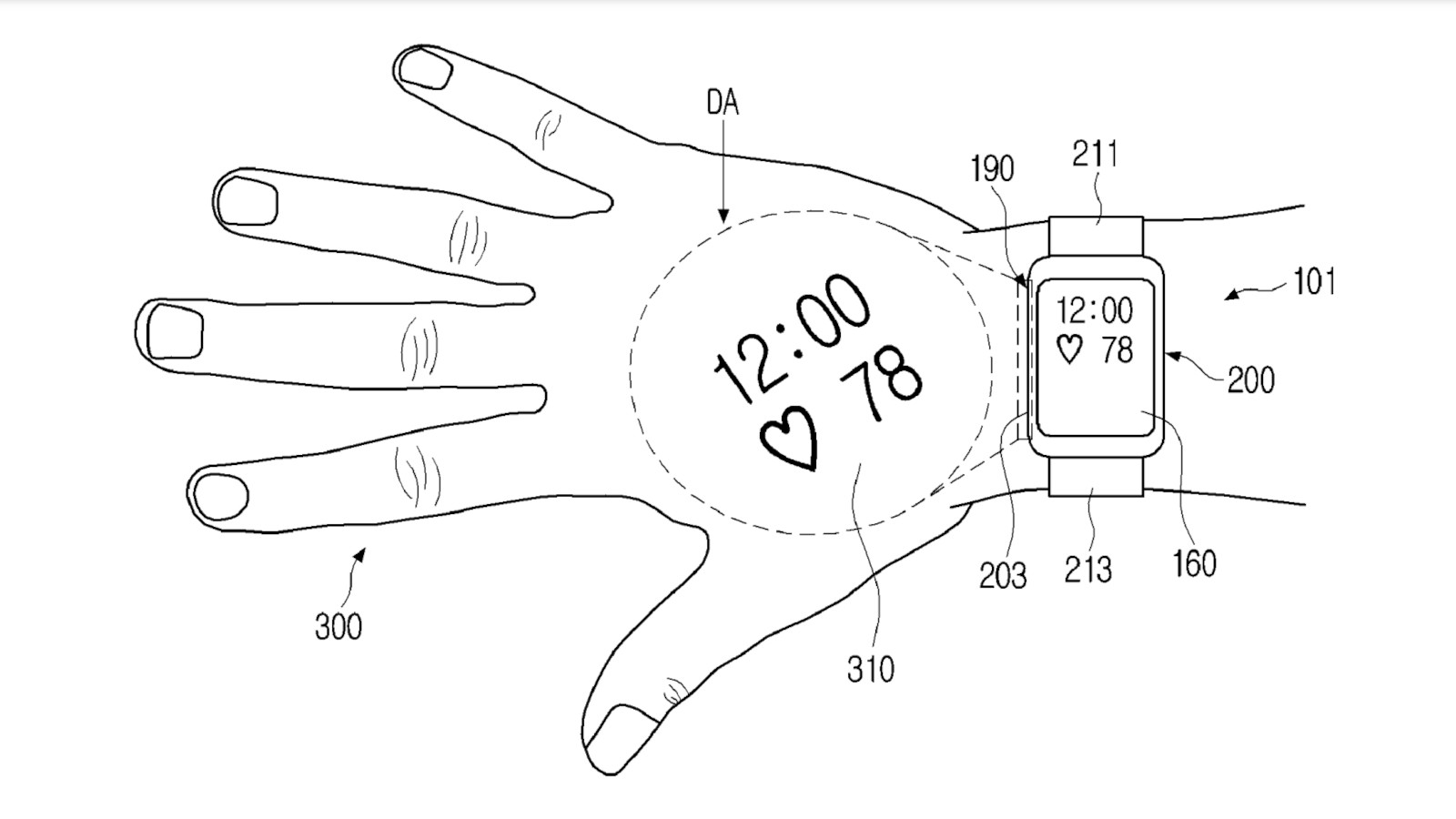 Smartwatch with projector Samsung