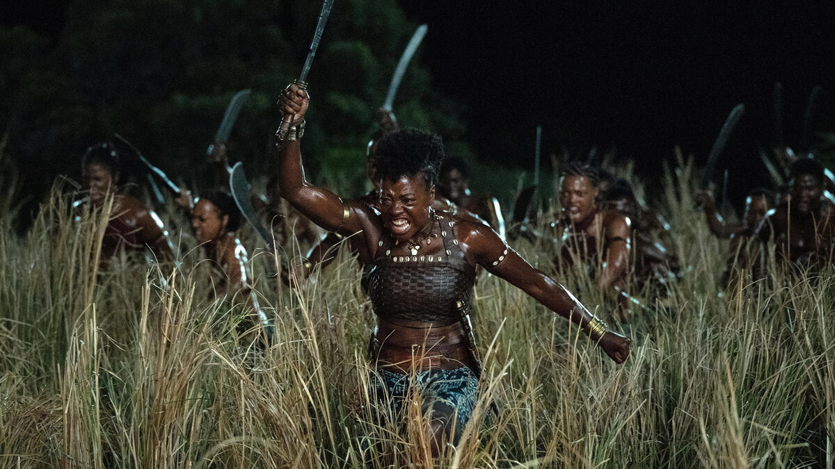 Viola Davis leads warriors in a field at night in The Woman King best new streaming movies
