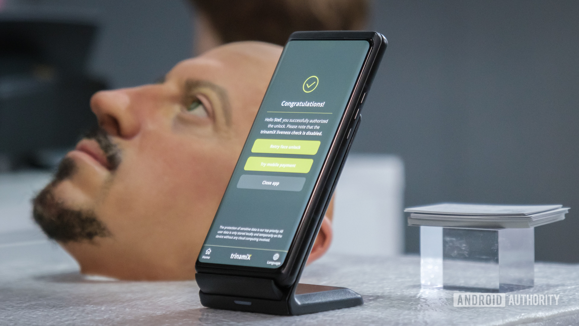 Trinamix under display face unlock phone