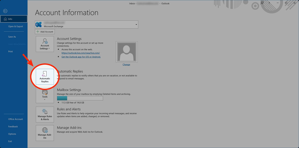 automatic replies outlook