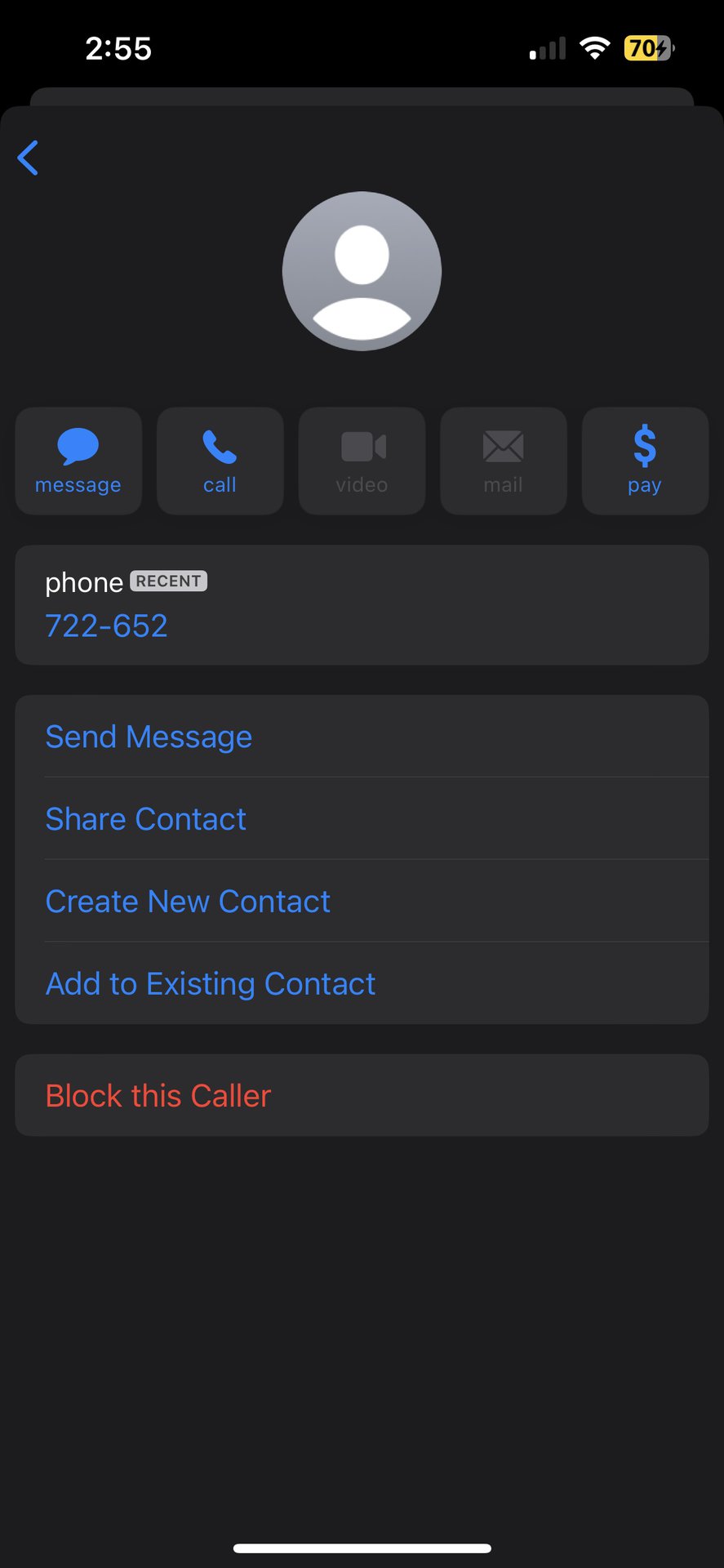 block iphone messages contact