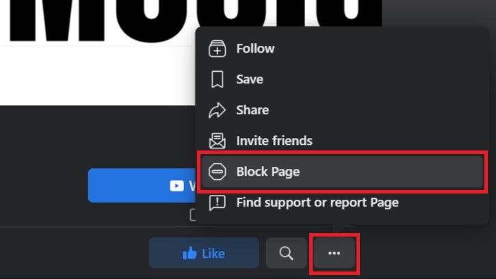 block page facebook