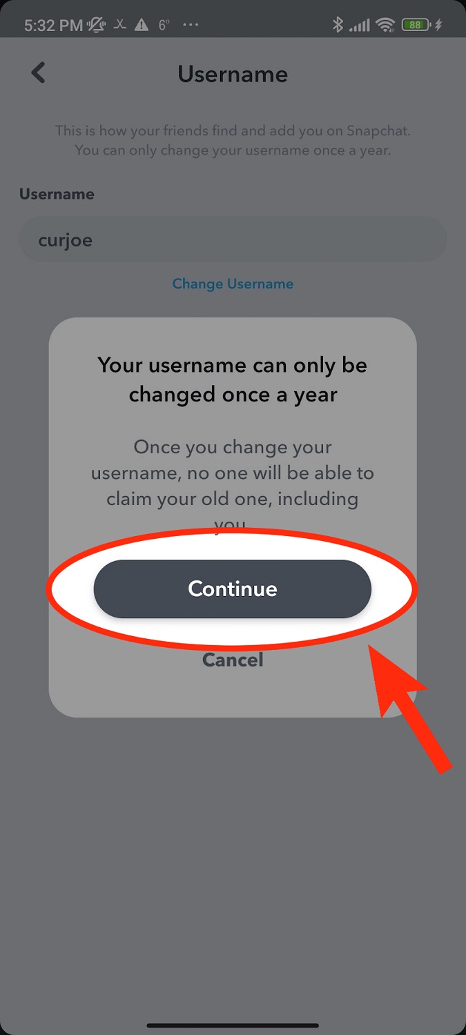 continue to change username snapchat