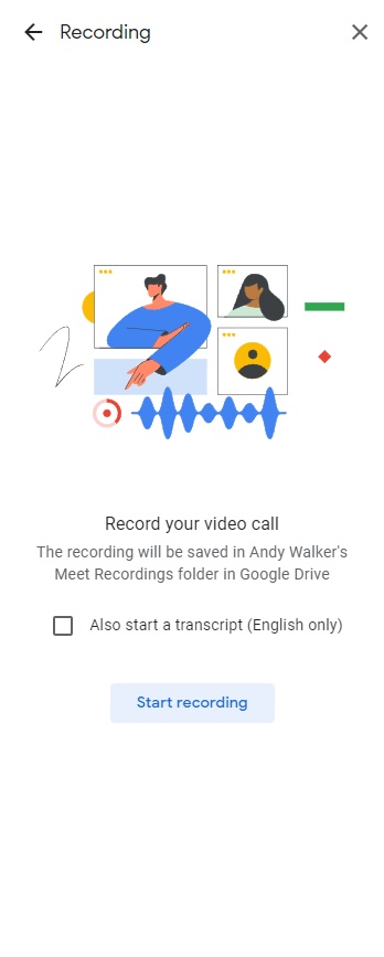 google meet recording 2