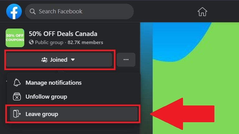 leave facebook group desktop