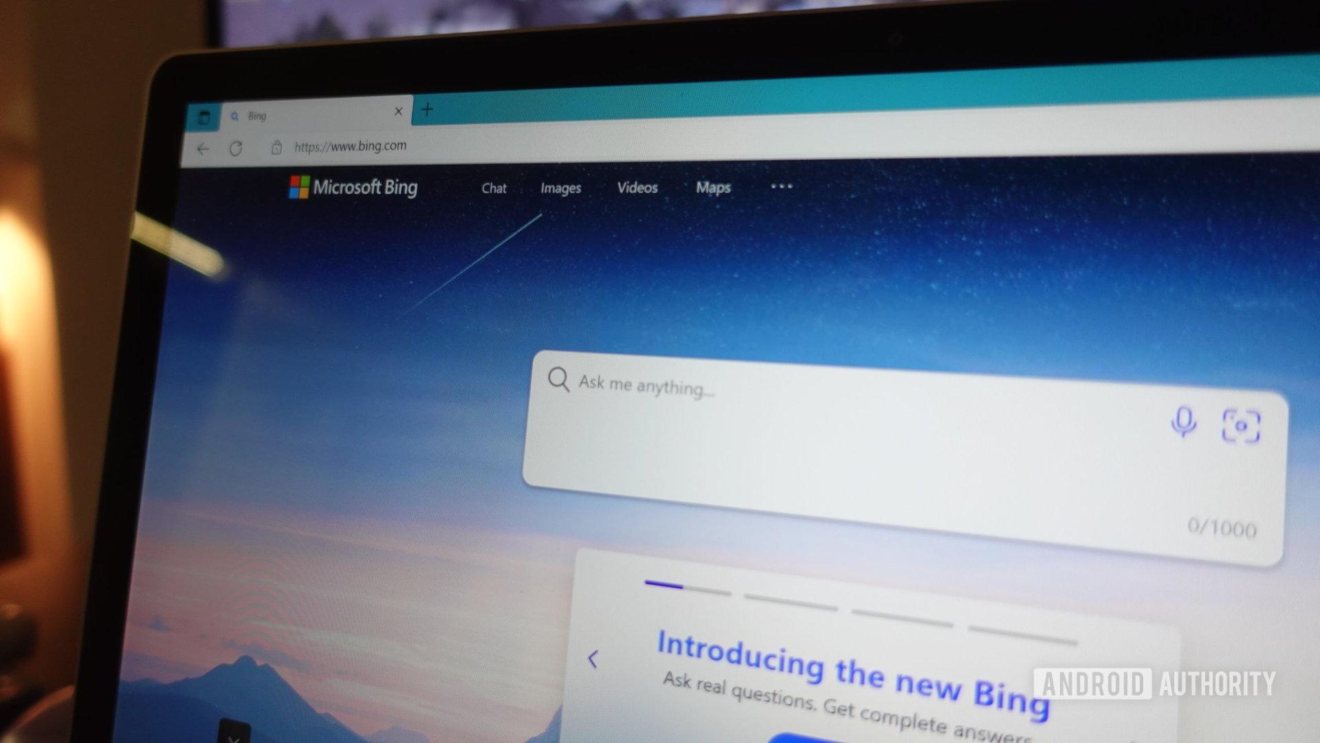 Microsoft Bing en bord