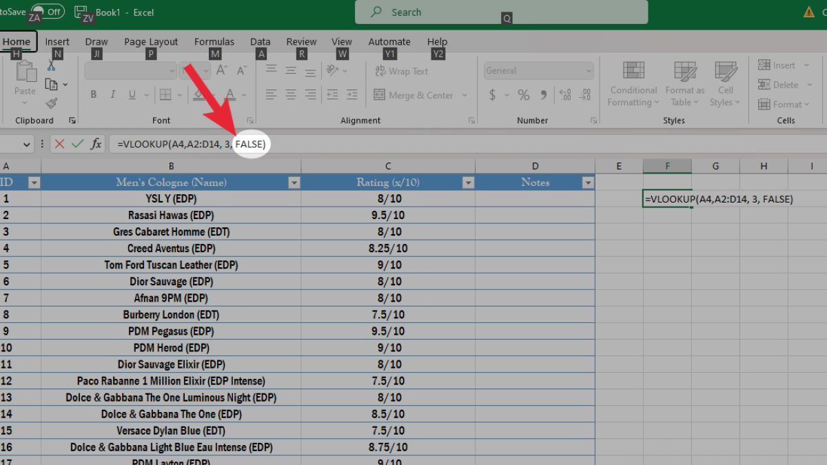 microsoft excel type FALSE and close bracket