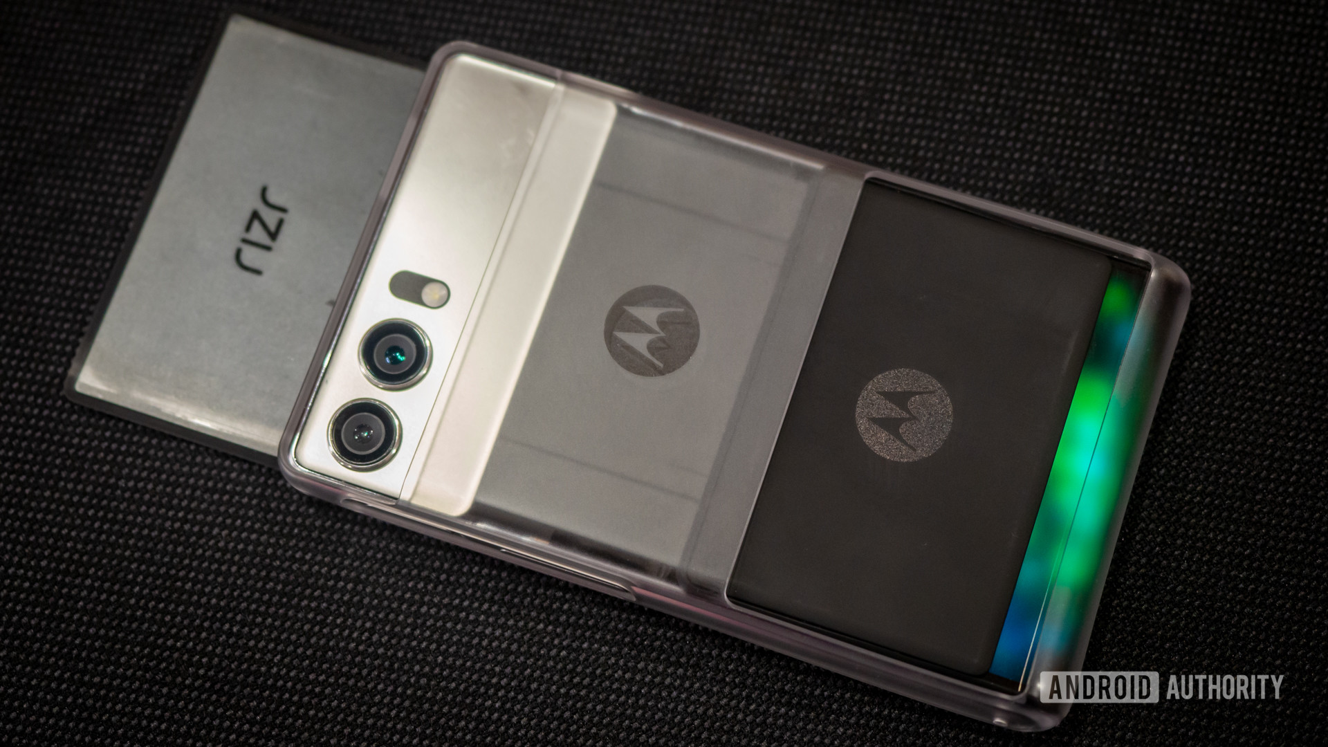 motorola rizr rollable phone expanded back