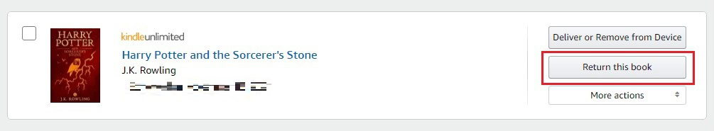 return kindle unlimited book