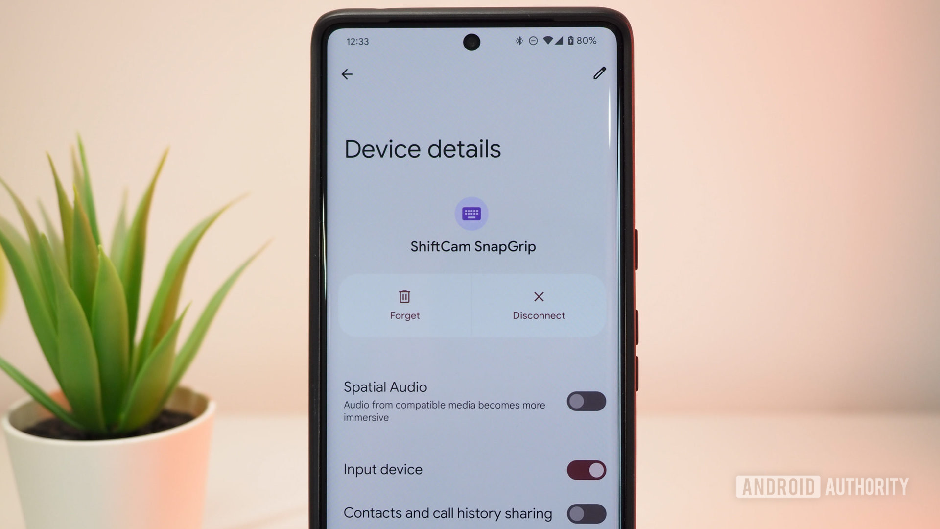 Le Pixel 7 Pro présente la connectivité Bluetooth ShiftCam SnapGrip avec des options d'entrée