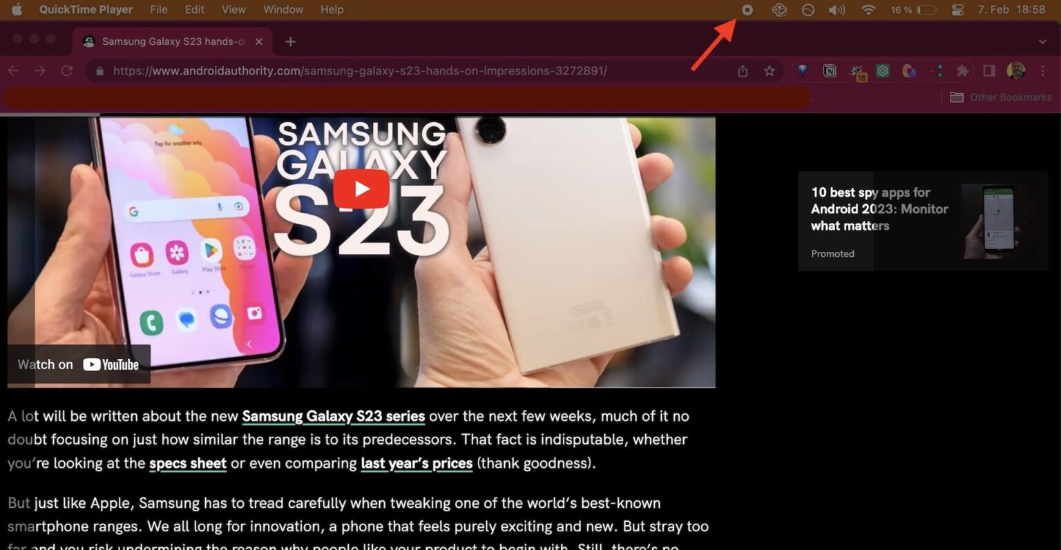 How to stop QuickTime screen recording on a Mac Android Authority
