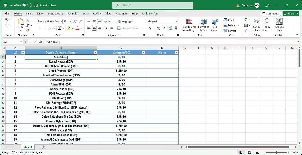 strikethrough text in excel