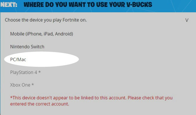 use vbucks desktop