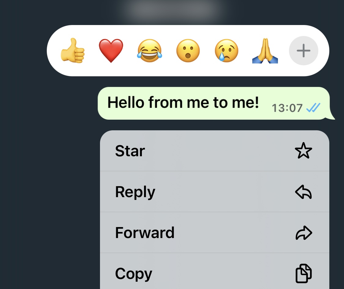 whatsapp star message