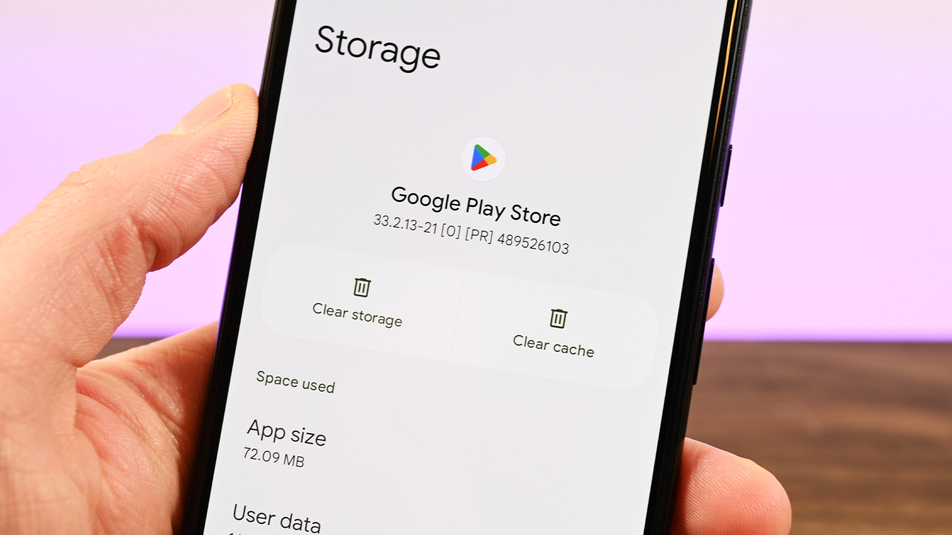 wipe Google Play Store cache