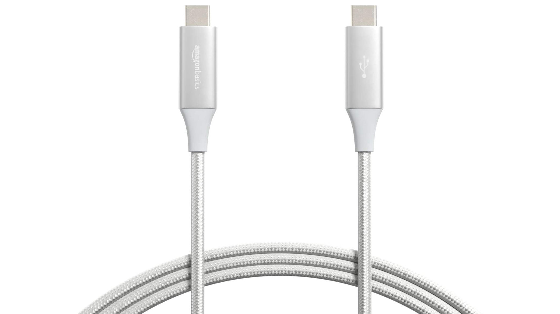 Amazon Basics Aluminum Braided 100W USB C to USB C 3.1 Gen 1 Cable