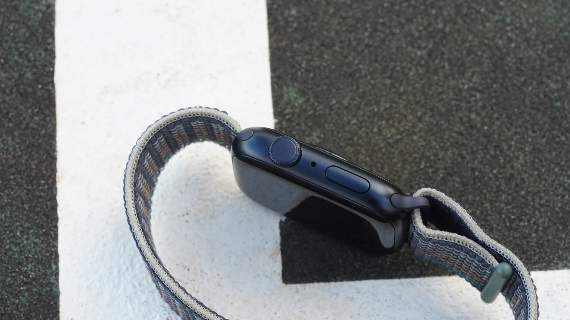 An Apple Watch Series 8 in Graphite represents one of the line's available colors.