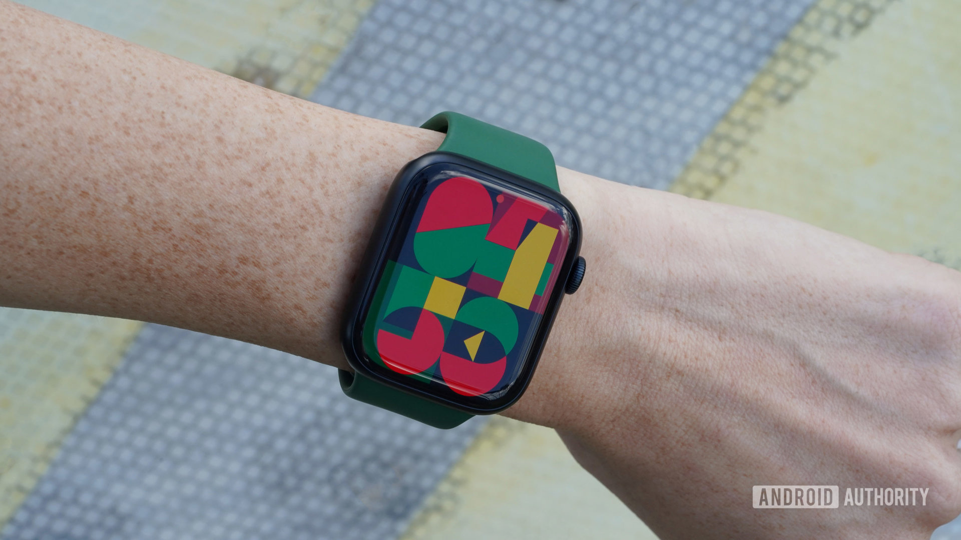 An Apple Watch Series 8 displays the Unity watch face.