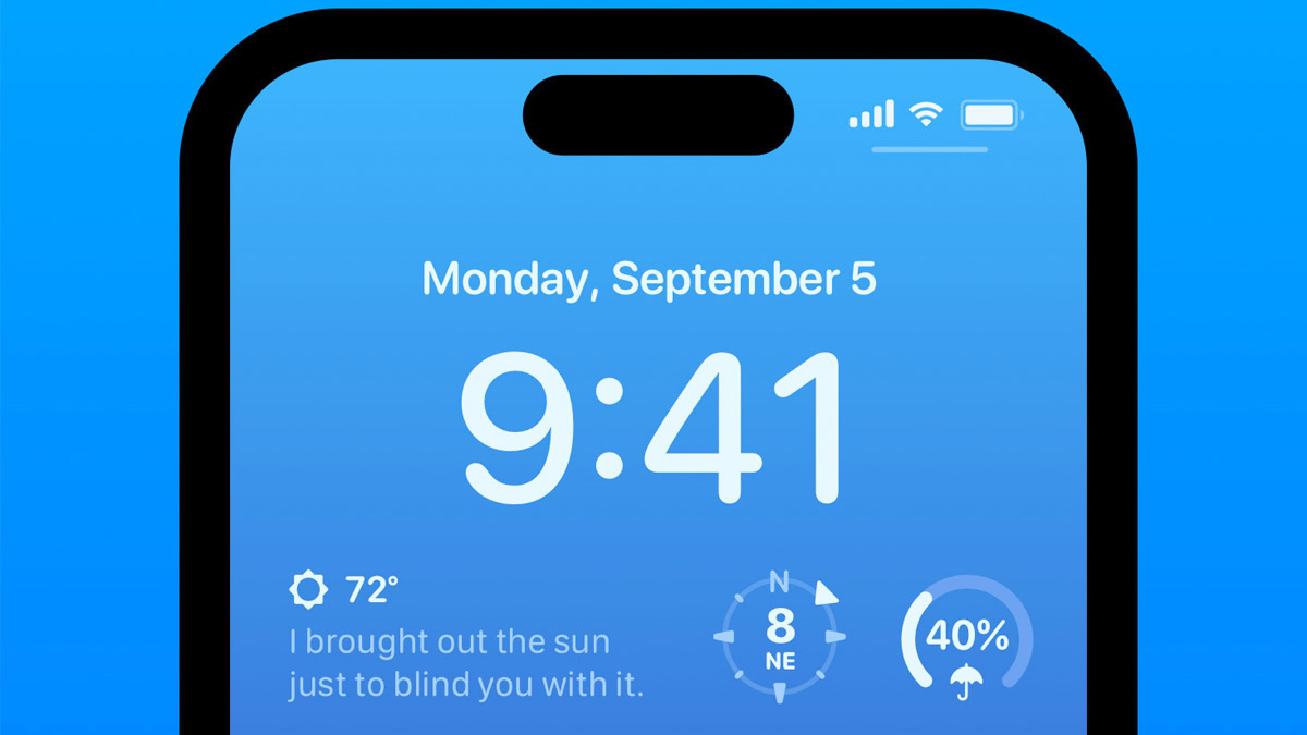 Carrot Weather iPhone lockscreen widgets