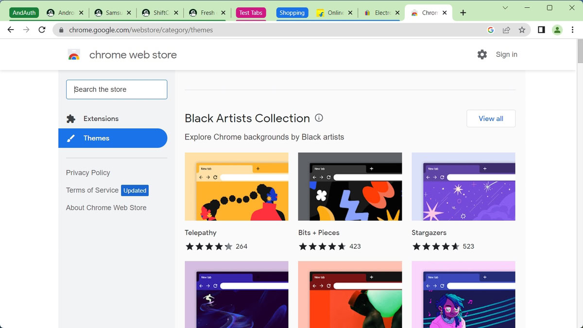 Google Chrome Chrome Web Store Themes