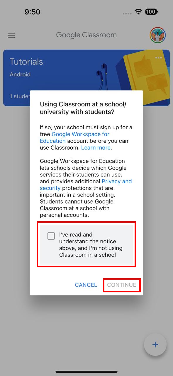 How to create Google Classroom on mobile 4