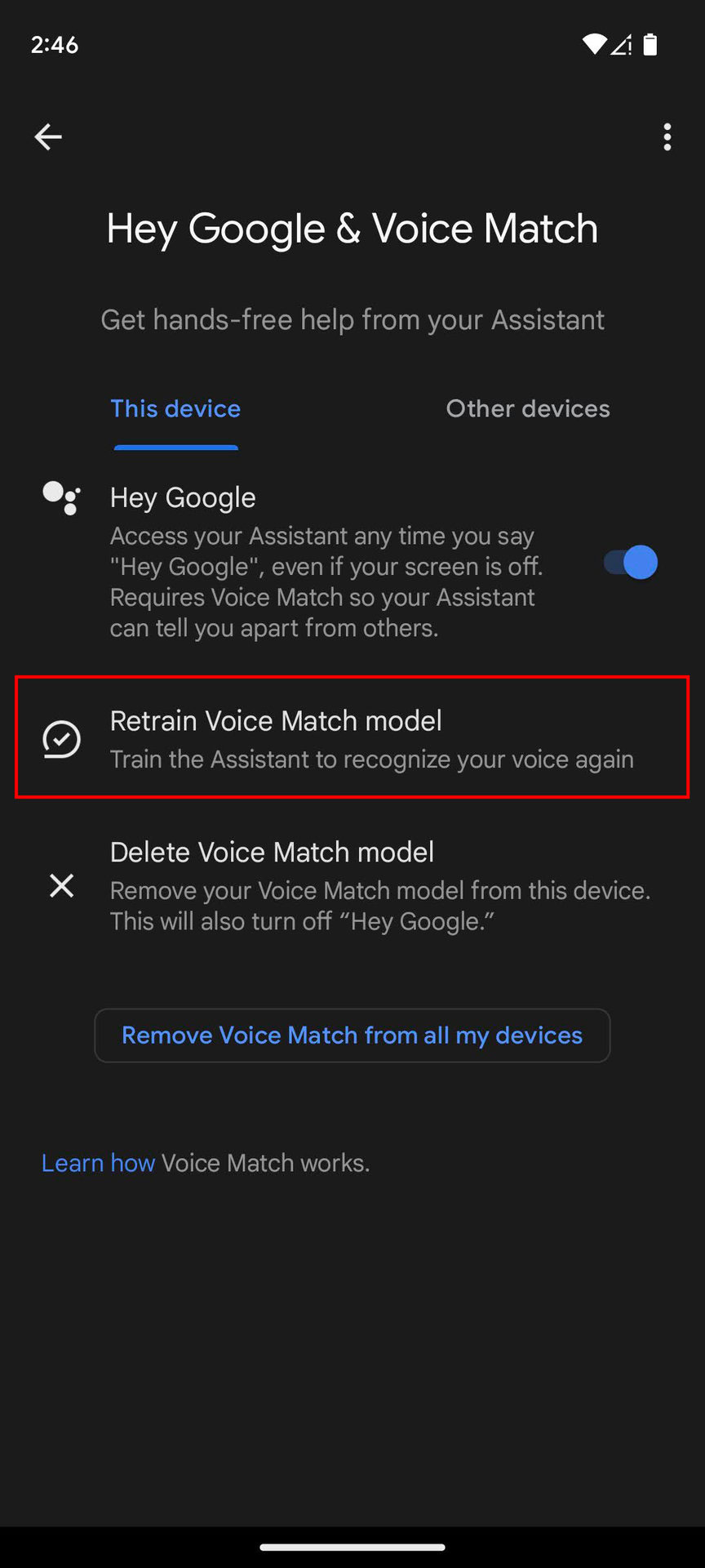 How to retrain Voice Model for Google Assistant (5)