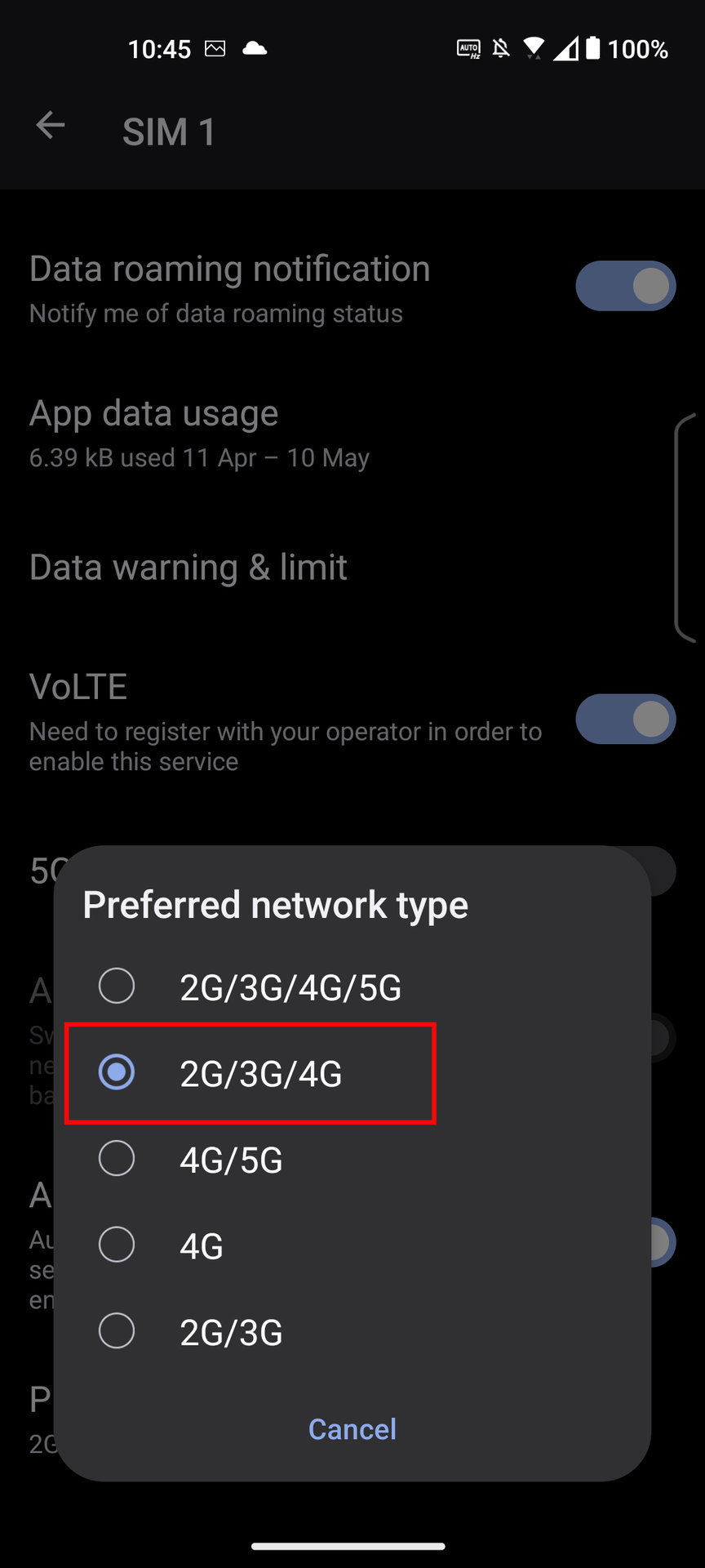 How to turn on 4G LTE on ASUS Zenfone 9 5