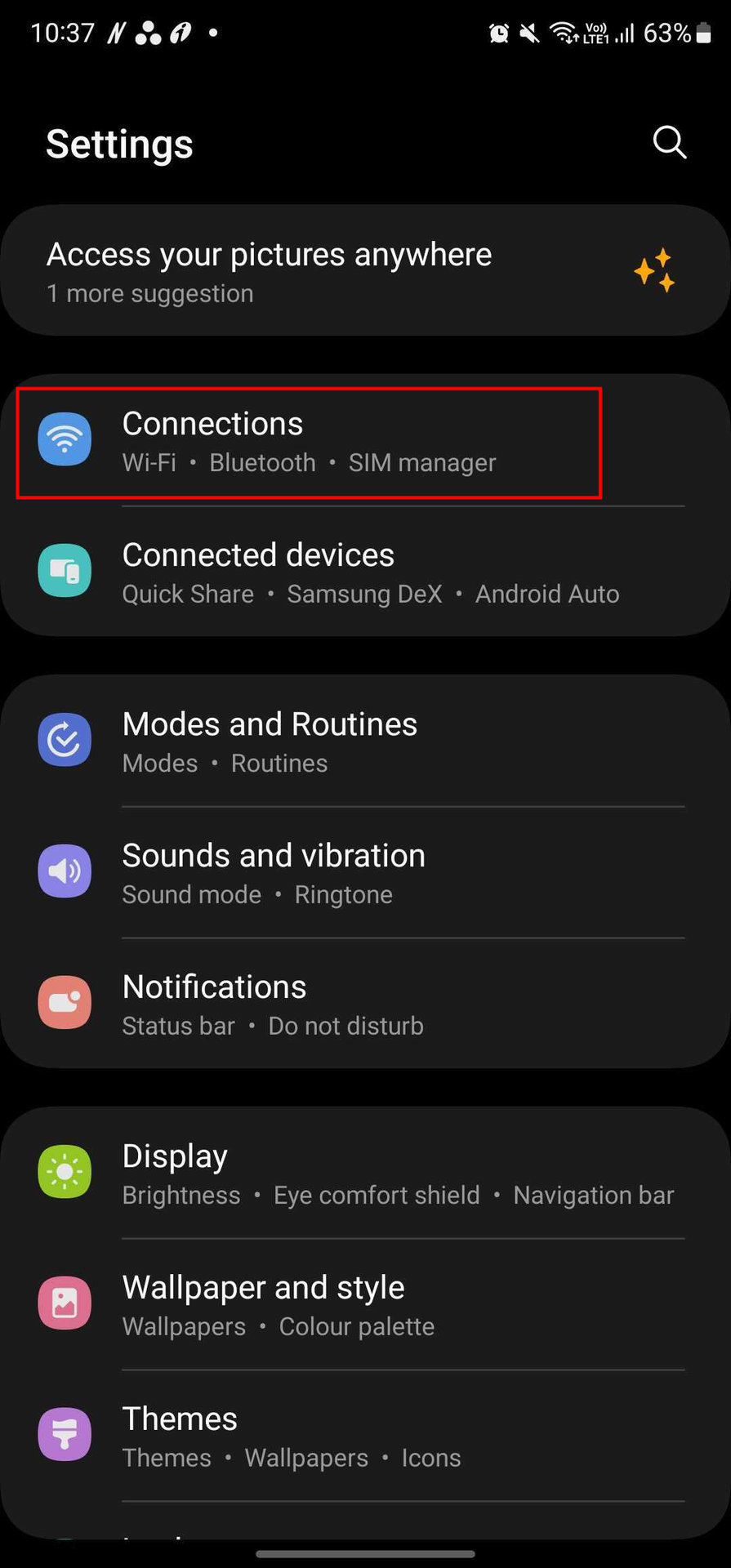 How to turn on 4G LTE on Samsung Galaxy S23 1