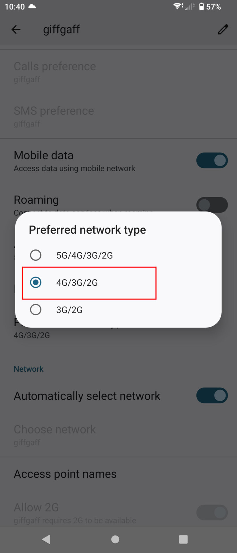 How to turn on 4G LTE on Sony Xperia 1 IV 4
