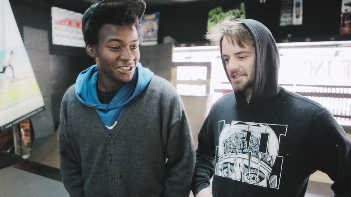 Two young men face the camera in Minding the Gap - best hulu movies