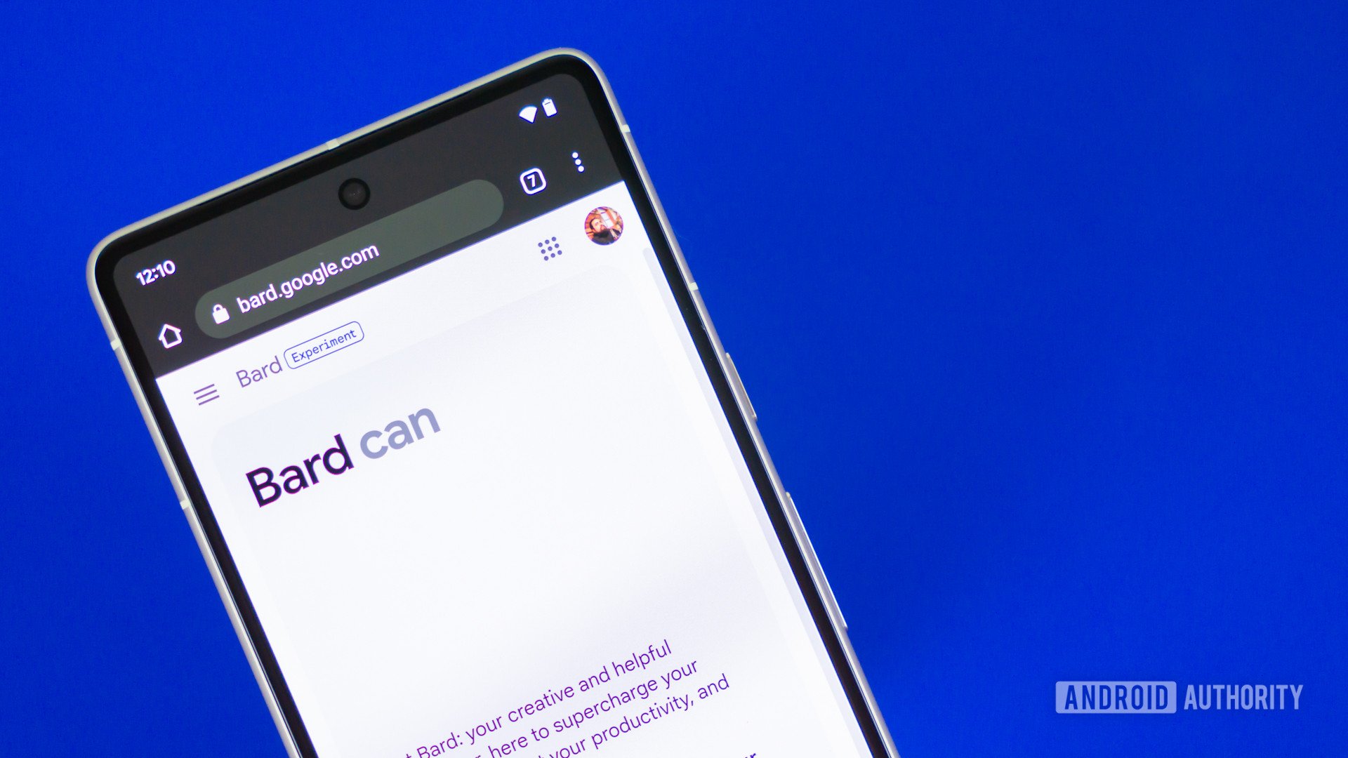 Stock photo of Google Bard website on phone 6