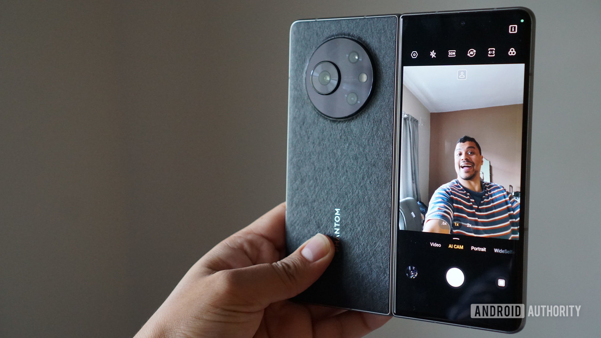 Tecno Phantom V Fold selfie with rear camera